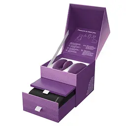 Смарт-вібратор для пар We-Vibe Chorus Purple, сенсорне керування вібраціями стисненням пульта - мініатюра 9