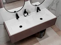 Умивальник Miraggio JESSEL 1200-2 (0000783) Miramarble, Глянцевий, Накладний/Врізний, Білий - мініатюра 7