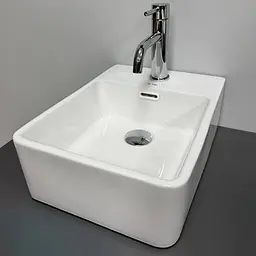 Умивальник VBI Gela white накладний підвісний VBI-015624, Білий - мініатюра 2