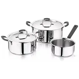 Набір посуду MasterPro Foodies collection 2 каструлі та ківш 16/20/24 см (BGEU-5539)