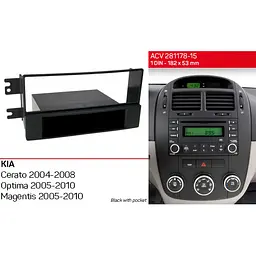 Перехідна рамка KIA Cerato, Magentis, Optima ACV 281178-15 - мініатюра 4