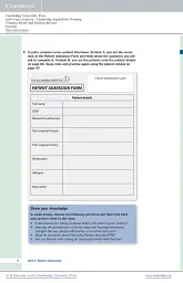 Cambridge English for Nursing Intermediate SB with Audio CD - мініатюра 4