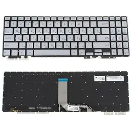 Клавіатура для ноутбука ASUS (UX562 series) rus сріблястий без фрейма підсвічування клавіш
