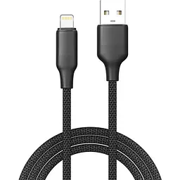 Кабель ColorWay USB - Lightning (M/M), TPE embossed, 3А, 1 м, Black (CW-CBUL101-BK)