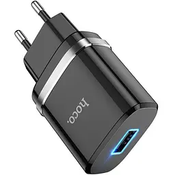 Мережевий зарядний пристрій Hoco N1 1USB Ardent 2.4A Black - мініатюра 3