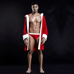 Чоловічий еротичний костюм "Звабливий Санта" One Size Red - мініатюра 3