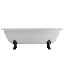 Ванна окремостояча глянцева Amidicon Olimpia 180x90 біла з литого каменю чорні ніжки OLIMPIA_180_nizhk-bl_HL, Білий - мініатюра 10