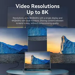 Кабель USB 4.0 Type-C M-M, 1.0 м 240W 8K60Hz Thunderbolt 4 Сірий Aluminum Alloy Vention - мініатюра 6