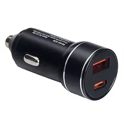 Автомобільний зарядний пристрій VOIN 30W, 1USB 10W + 1PD 27W, 12/24V (C-36206) - мініатюра 5