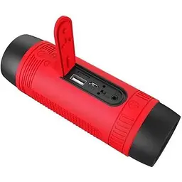 Колонка портативна Zealot S1 5Вт із ліхтариком USB AUX FM Bluetooth синя / червона / чорна (SPSS1) - мініатюра 3