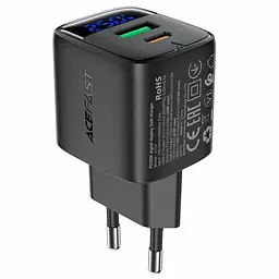 МЗП Acefast A114 PD25W GaN (1USB-A/1C) Black - мініатюра 4