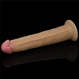 Реалістичний вібратор Lovetoy Nature Cock 26 см тілесний - мініатюра 7