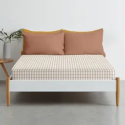 Простирадло на резинці в дитяче ліжечко Cosas Beige Check 60х120х12 см (BeigeCheck_120) - мініатюра 2