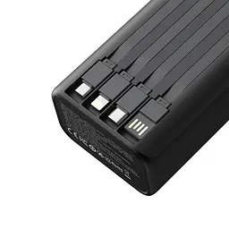 Батарея універсальна XO 30000mAh, PD/20W, QC/22,5W, Lamp, black (XO-PR285) - мініатюра 5