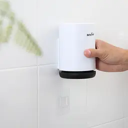 Йоржик для унітазу МВМ My Home клейкий настінний BP-12, білий з чорним (BP-12 WHITE/BLACK) - мініатюра 7