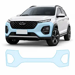 Антигравійна захисна бронеплівка за лекалами для Chery Tiggo 2 Pro I 2022- передній бампер