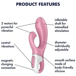 Вібратор-кролик Satisfyer Air Pump Bunny 2 - мініатюра 4