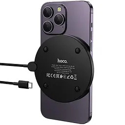 БЗП Hoco CW62 Peak with digital display and cable 15W Black - мініатюра 5