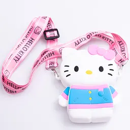 Дитяча сумочка Hello Kitty силіконова на блискавці 13*10*3 см, білий Yiwu HP-55-1W