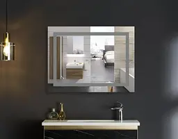 Дзеркало Mixxus WARM MR12-80x70-REVERSE з LED Touch, Anti-fog, димером, регулюванням яскравості (MI6936) - мініатюра 5
