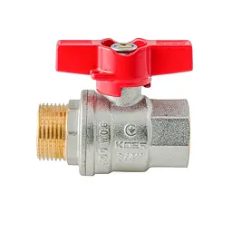 Кран кульовий ГШМ Koer Extreme KE.218-20 - 3/4" FM ручка "метелик" червона KR5760 - мініатюра 4