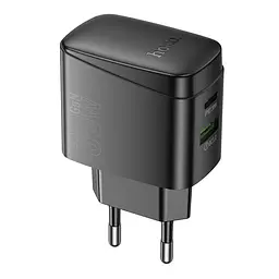 Мережевий зарядний пристрій Hoco CS61A Intelligent balance 1USB/1USB-C PD/QC 30W Black (35804_3605219) - мініатюра 5