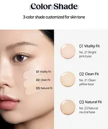 Тональний кушон Peripera Mood Fit Cover Cushion 02 Ivory Fit SPF50+ PA++++ із бездоганним фінішем 13 г - мініатюра 4