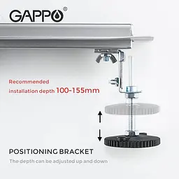 Душовий канал Gappo G89007-4, 70х900 мм нержавіюча сталь під плитку - мініатюра 7