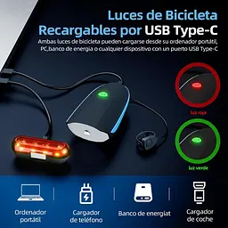Велофари Gobikey USB із сигналізацією 120 дБ, передня та задня - мініатюра 5