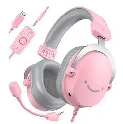 Ігрові навушники з мікрофоном Fifine H-9 USB 7.1 Pink - мініатюра 2