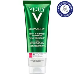 Очищувальний гель-сироватка Vichy Normaderm з ефектом пілінгу для проблемної шкіри обличчя та тіла 125 мл - мініатюра 2
