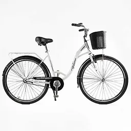 Велосипед міський Corso Fortuna FR-28006 28" + кошик, одношвидкісний, сталева рама 20"
