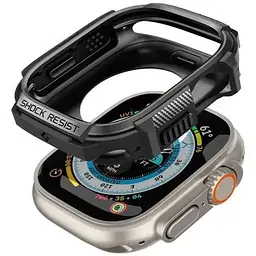 Захисний чохол Spigen Rugged Armor Black для Apple Watch Ultra/Ultra 2 49mm (ACS05456) - мініатюра 3