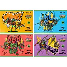 Набор тетрадей для рисования Kite TMNT Tales of the TMNT 2024 Series 12 листов скоба гибр. лак+УФ лак 20 шт. (NT25-241)
