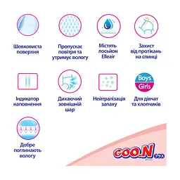 Подгузники GOO.N Plus для новонароджених Розмір 1 (NB), до 5 кг, 68 шт (21001495) - миниатюра 4