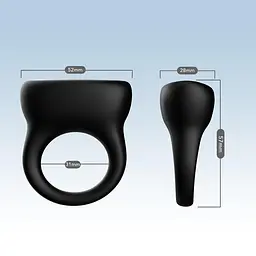 Віброкільце B - Series Joy Oring Black, 6 см (чорний) - мініатюра 5