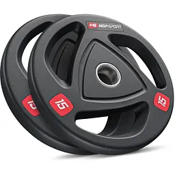 Набір дисків олімпійських Hop-Sport 2 х 15кг - мініатюра 1