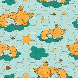 Багаторазова пелюшка Pelushka Mint Foxes 50х50 см - мініатюра 2
