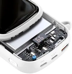 Зовнішній акумулятор Baseus Qpow 20 W 20000 mAh PPQD-H02 вбудований Lightning кабель Білий - мініатюра 6