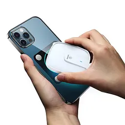 Зарядний пристрій Qi USAMS Ultra-thin Magnetic Fast Wireless Charger With Cable US-CD153 білий - мініатюра 6