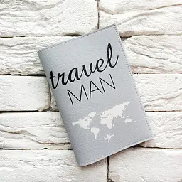 Обкладинка для паспорта Travel man 2 (сірий)