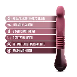 Вібратор Blush Temptasia Trixie 25.4 см бордовий - мініатюра 8