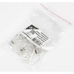 Конектор RJ45 cat.5e UTP 8P8C (наскрізні отв., позолоч. конт.) 10 шт Cablexpert (LC-PTU-01/10) - мініатюра 3