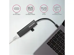 Мультипортовий адаптер AXAGON SuperSpeed Black (HMC-GL3A) - мініатюра 5