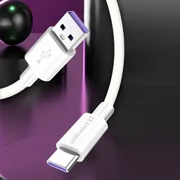Дата кабель USB 2.0 AM to USB-C 1.0m 5A white ColorWay (CW-CBUC019-WH) - мініатюра 8