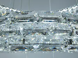 Підвісна LED-люстра Diasha 7896/600+400+200CH з трьома кришталевими кільцями, пультом, 70 W, CH, 59 см, 12-20m2 - мініатюра 6