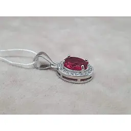 Срібна підвіска TOP Silver з фіанітами. 9540114К - мініатюра 2