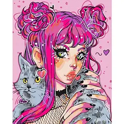 Картина за номерами Brushme Котячий погляд @nila_art_art BS53522 40х50 см