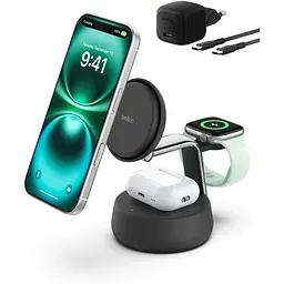 Зарядний пристрій Belkin UltraCharge Pro Wireless 3-in-1 25W charcoal (WIZ040KQCH)