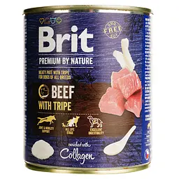 Уцінка. Беззерновий вологий корм для собак Brit Premium by Nature яловичина з тельбухами 800 г  - мініатюра 1
